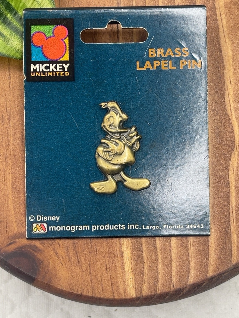 Disney Donald Duck Vintage Brass Lapel Pin Mickey Unlimited 3D DPC 286 RARE HTF